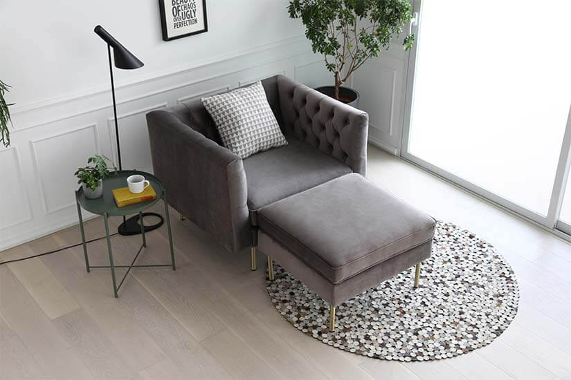 Complete the Elias Armchair with a matching Ottoman.
