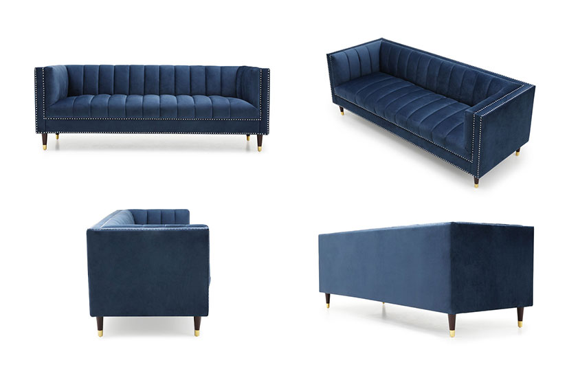 Various Angles of the Feo Chesterfield Sofa