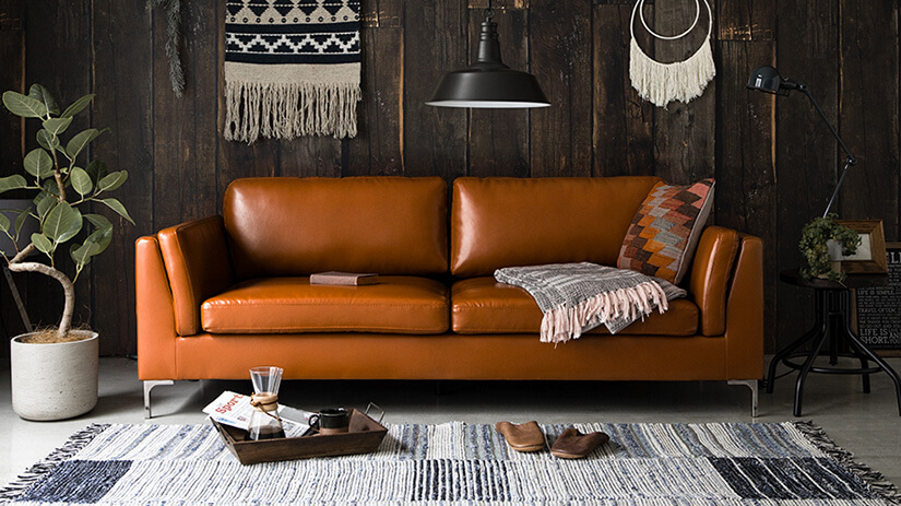 Forma Leather 3 Seater Sofa Living, Leather Sofa Cushions