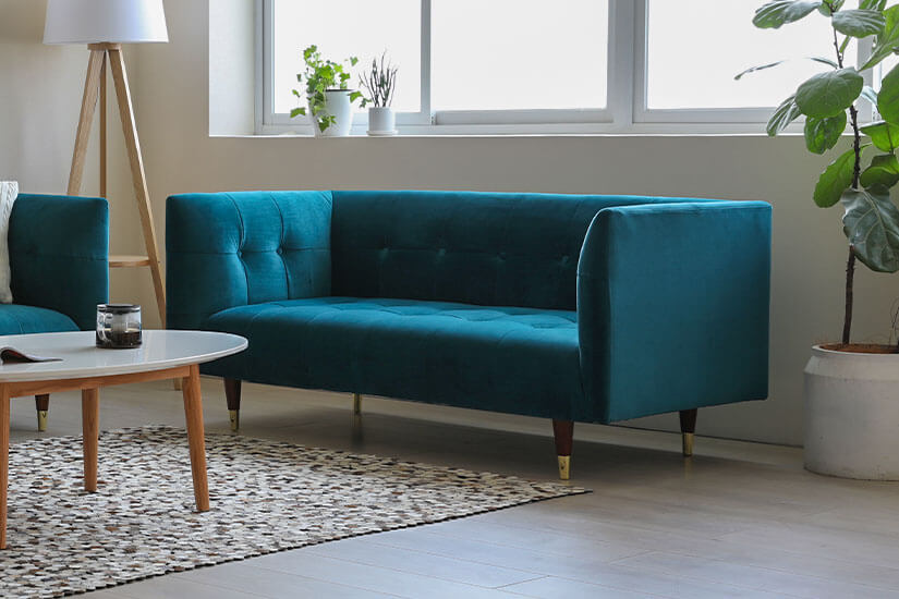 A modern rework of the classic chesterfield sofa design.