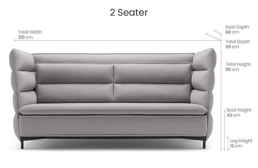 2 Seater sofa dimension