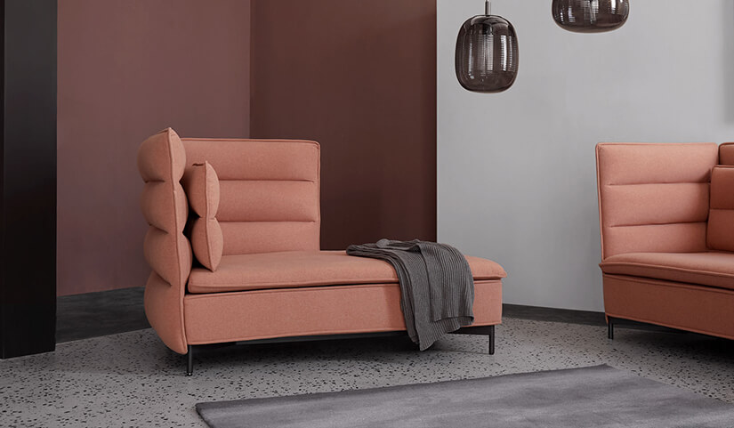 Semi-enclosed chaise. Flexibility of multiple seat layouts. Pair it with a 3-seater sofa to create and an L-Shape Sofa.