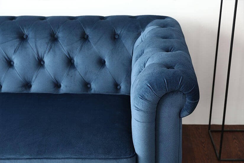 Rolled armrests. An iconic feature of a Chesterfield sofa.