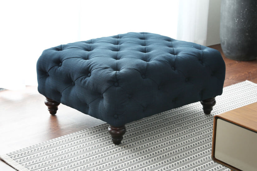 Plush. Soft. Compact. Ottoman is a great addition to your sofa