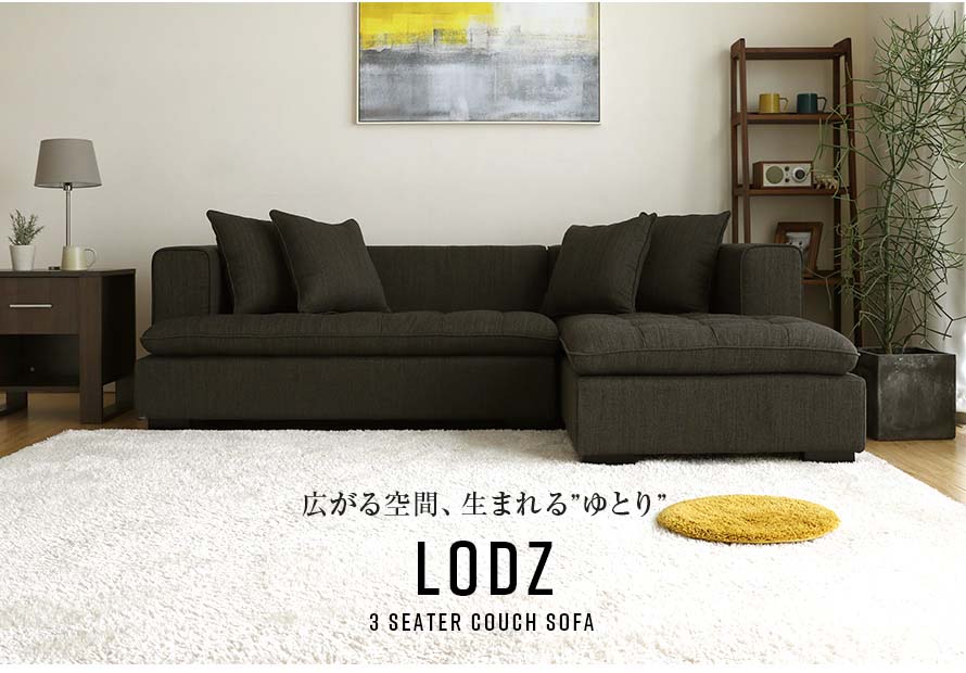 The Lodz Charcoal gray color with a white rug for a beautiful color contrast.