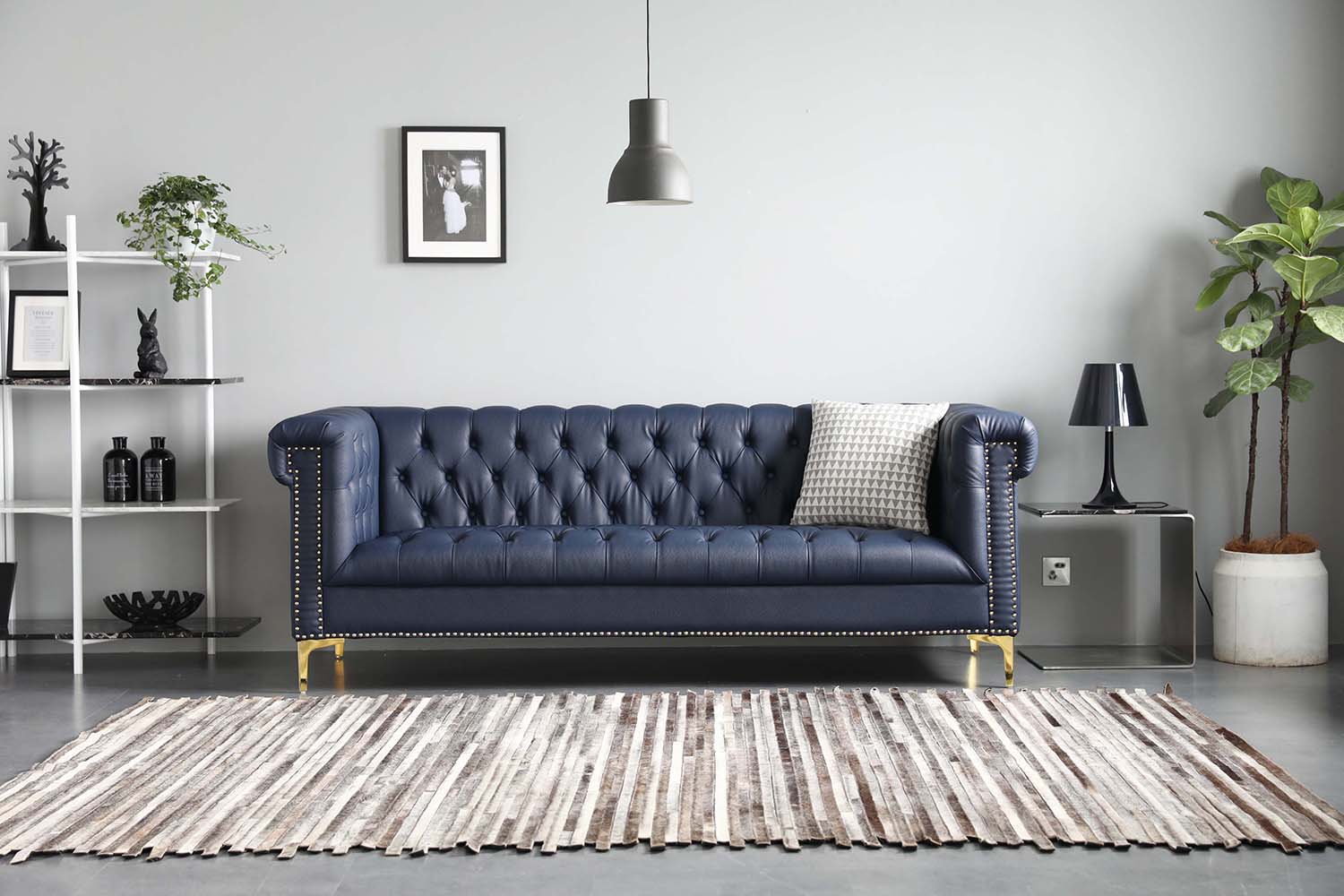 Leo Chesterfield 3 Seater Sofa Living, Chesterfield Sofa With Gold Legs