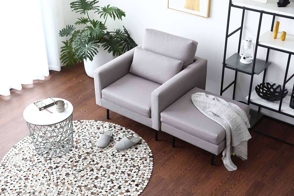 Purchase the ottoman to create an additional seating space.