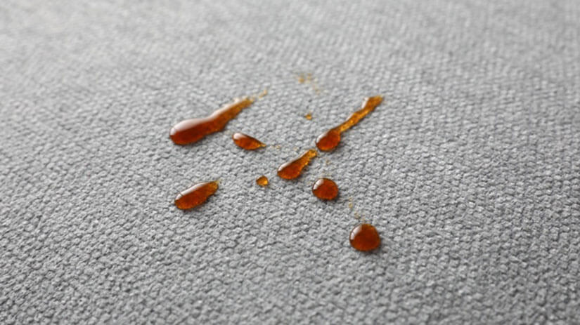 Water repellent upholstery is stain resistant and allows liquids to slide off effortlessly. Especially useful when there are accidental spills.