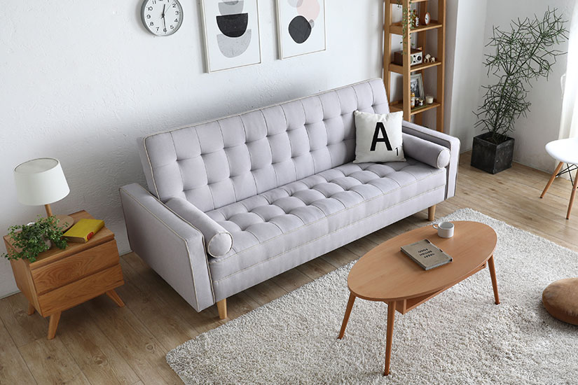 The sofa’s grey tones are easy-to-match and will easily complement your existing furniture.