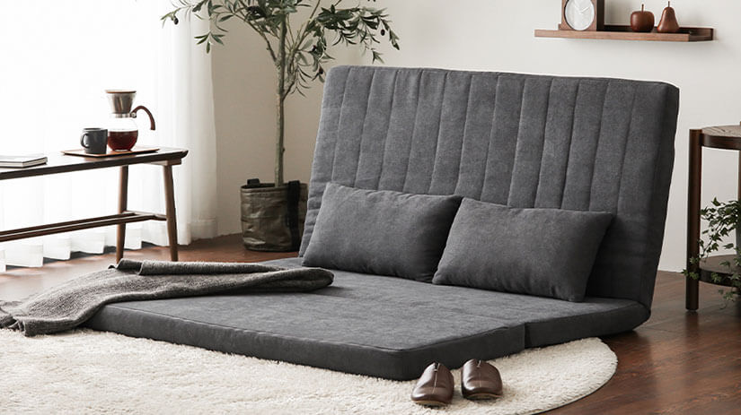 A compact floor sofa that can be transformed into a mattress. Maximum comfort with minimal space.