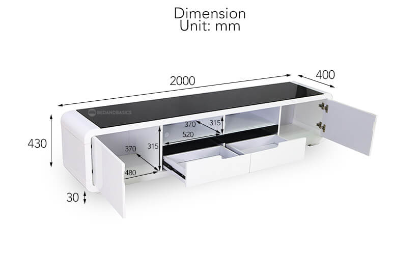 Avelino TV stand Dimensions