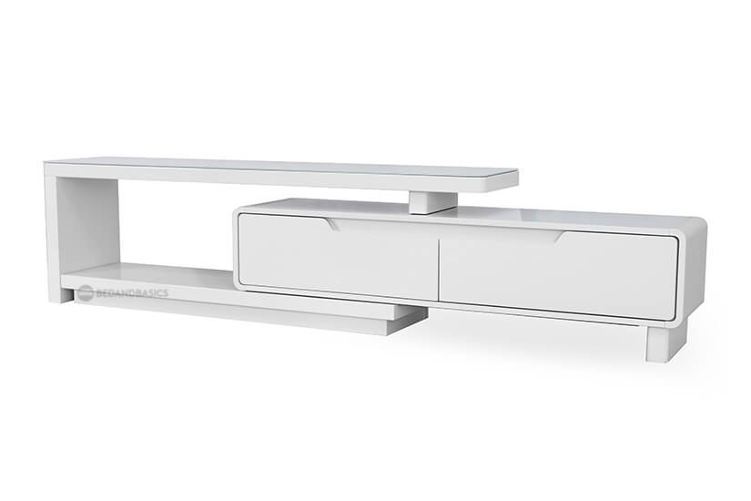 Modern and stylish design. All-white finish makes it easy to complement with any interior.