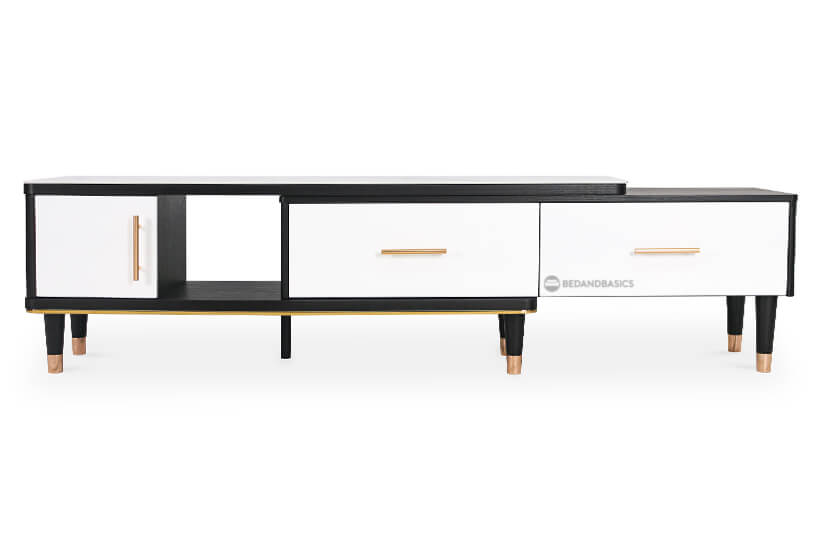 This TV stand is not only functional and stylish, but it also enhances the look of any room.