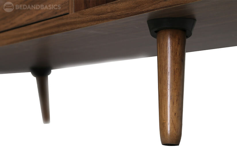 Tapered Solid Wood legs for additional stability.