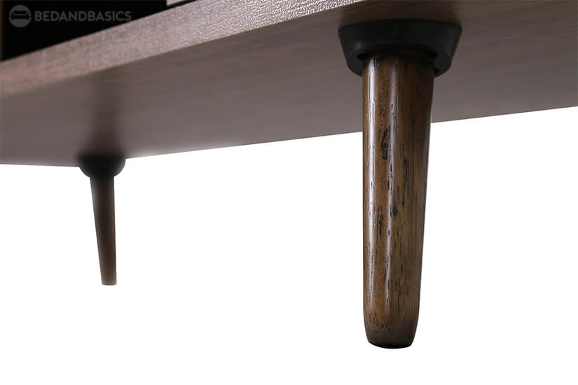 Tapered solid wood legs for greater stability.