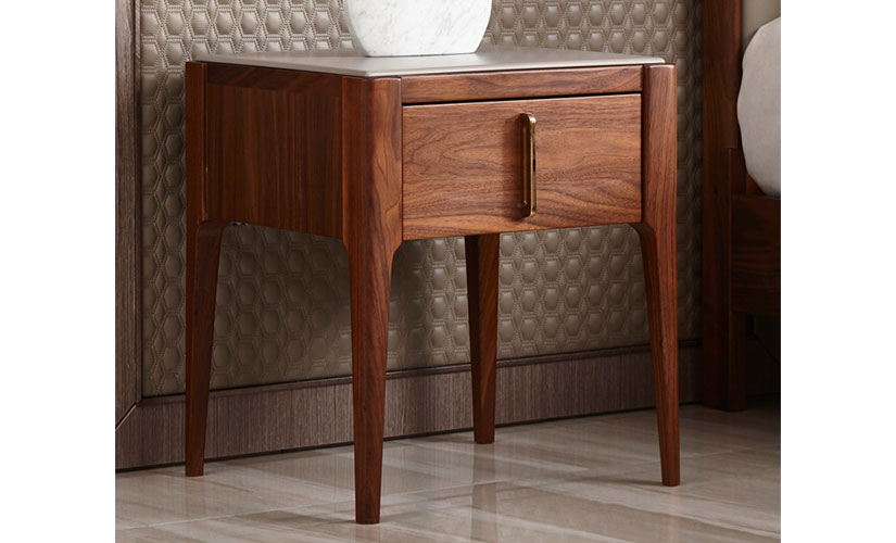 The legs are crafted with a slight curvature that creates a slender appearance to the table’s overall design.