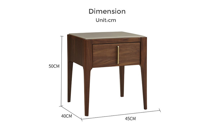 the dimensions of the adams ash wood side table