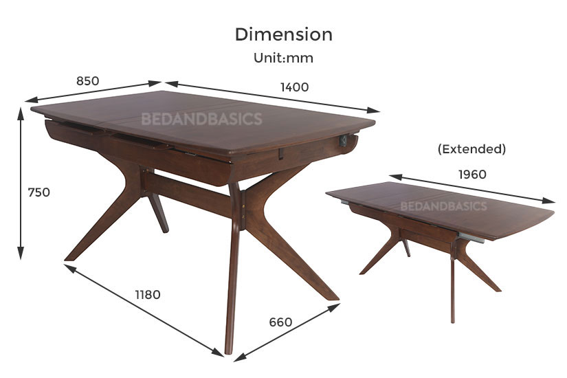 Ettore Extension Solid Wood Dining, Extendable Outdoor Dining Table Singapore