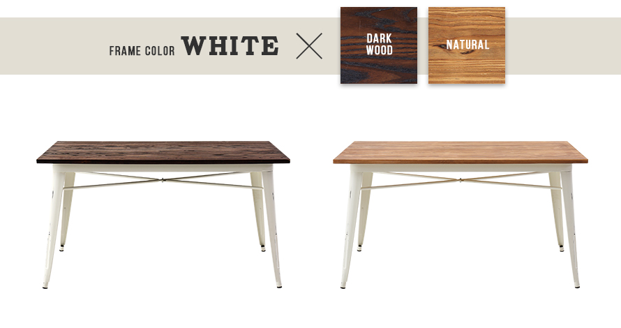 white frame x dark wood and natural wood choices