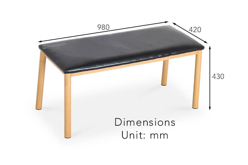 The dimensions of the Simon Dining Bench