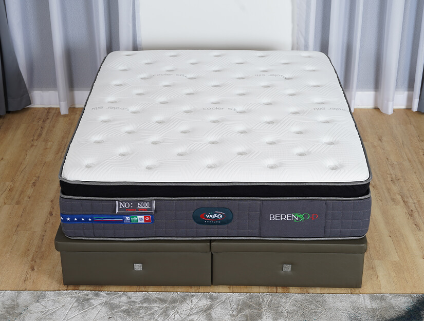 Luxurious orthopaedic mattress with leather storage bed. For a well-rested you!
