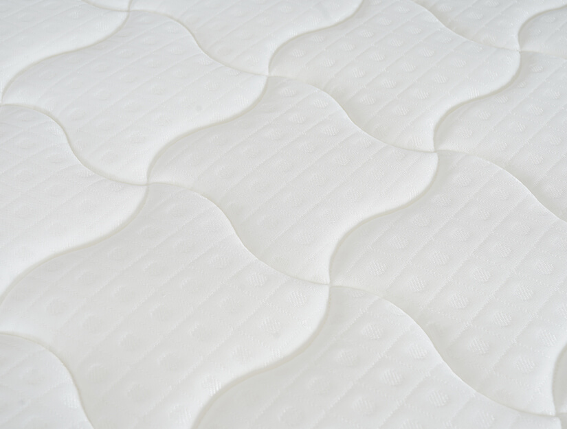 Fabric covers. Anti-fungal, anti-bacterial & hypoallergenic. Elegant quilting pattern.