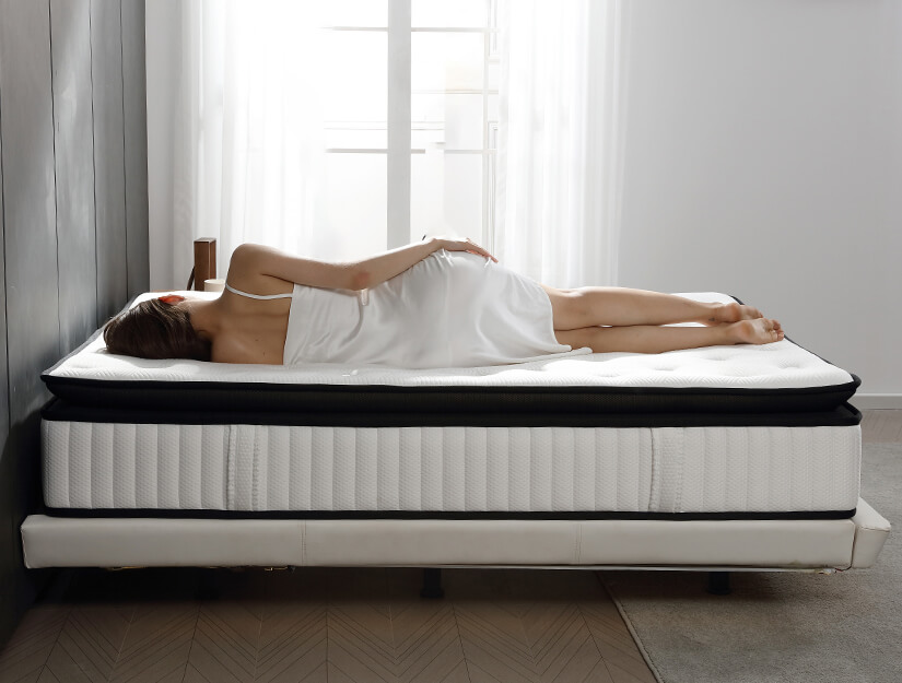 5 zone pocket coil springs provide targeted support & promote better sleep posture. Medium-firm mattress suitable for all sleepers.