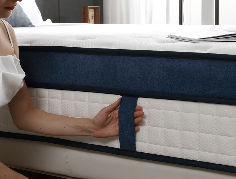 Premium handles. Easy to move the mattress as needed.