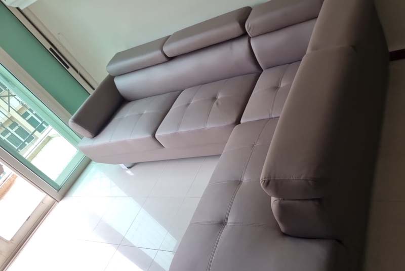 As seen in customer's place - Tiana Sofa in Choco Color.