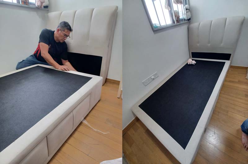 The Kassa Drawer Bed Frame in Super Single, White.