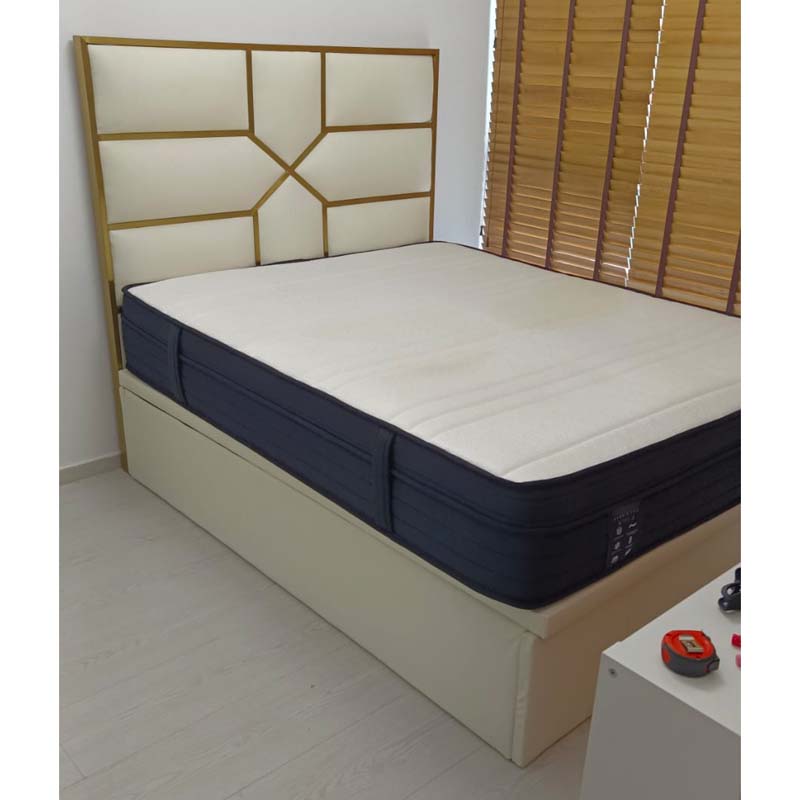 The Littoria Bed Frame in Queen size, 16 Inch Storage Height, White - 600 color.