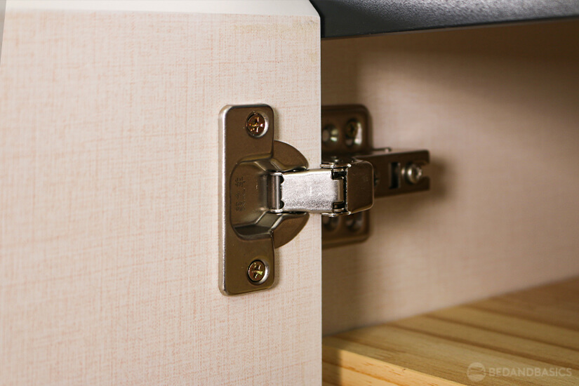 Cabinets adorned with soft-closing hinges to prolong lifespan.