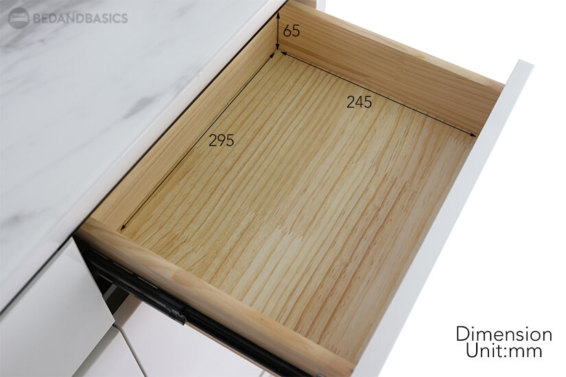 Luile Shoe Cabinet pullout drawer dimensions.