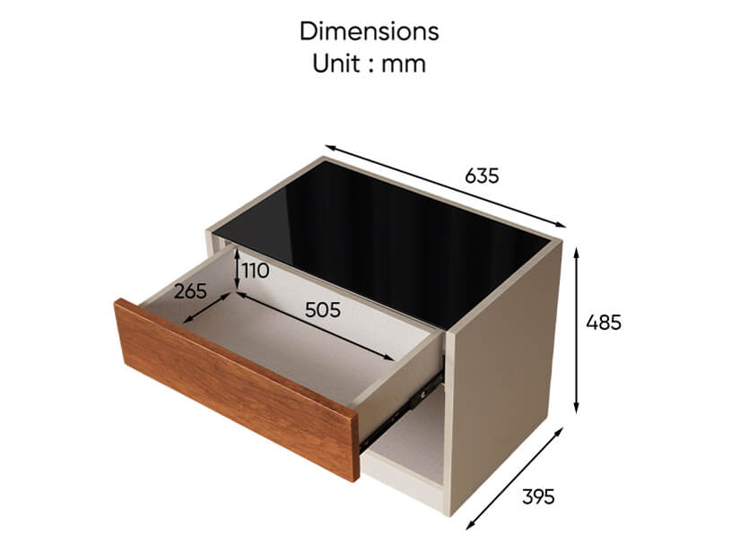 The dimensions of the Jolene Side Table.