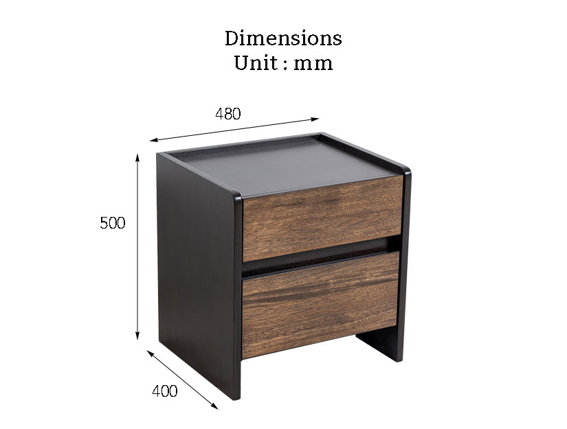 The dimensions of the Lucius Wooden Side Table