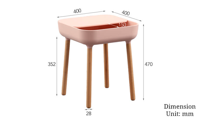 the dimensions of the Nest Side table exclusively available at bedandbasics.sg. Shop bedroom furniture online in Singapore today!