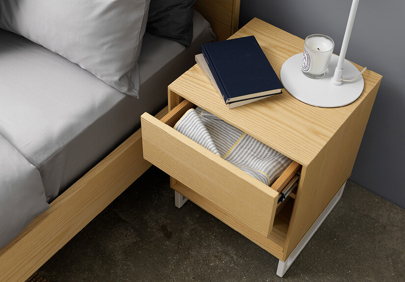 Drawer compartment. Concealed storage space. Keep any clutter well-hidden. Seamless design with no unnecessary frills.