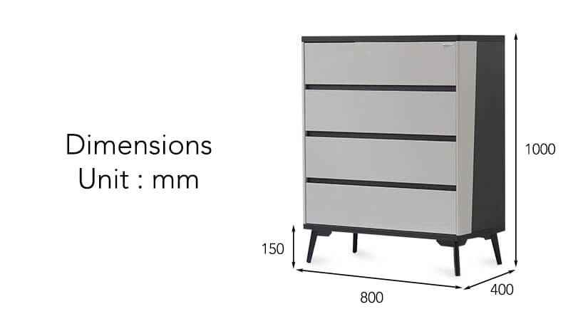 The overall dimensions of the Colten Chest of Drawers