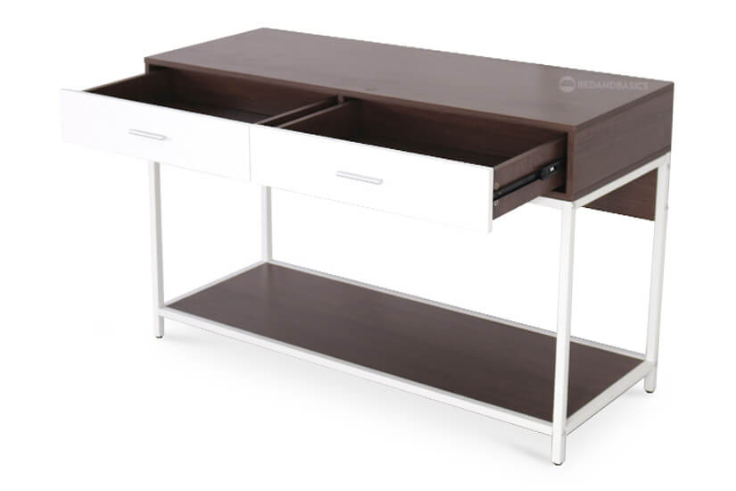 Built with 2 pull-out drawers, it offers concealed storage for you to put away miscellaneous items. 
