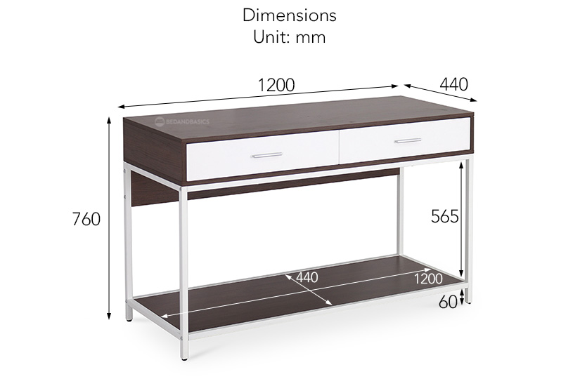 The overall dimensions of the Euan Sideboard.