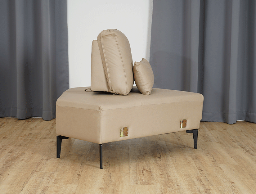 Sliding backrest. Sit back and relax. Perfect for lounging.  