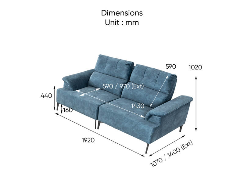 2 Seater Dimensions