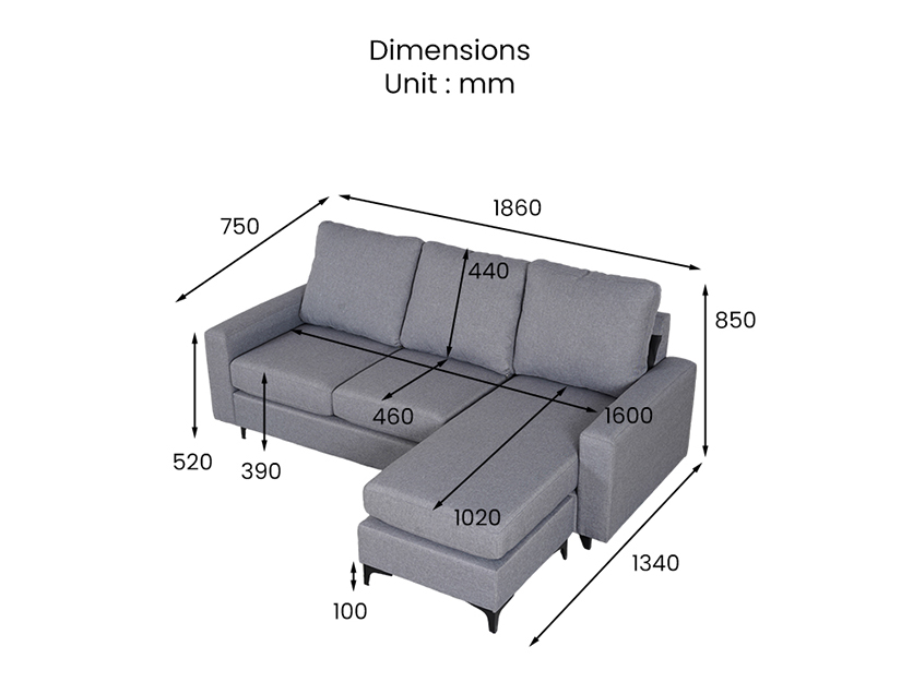 The Belluno Sofa Dimensions