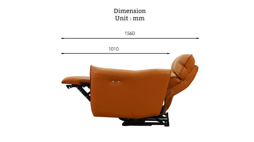 Dimensions side view.