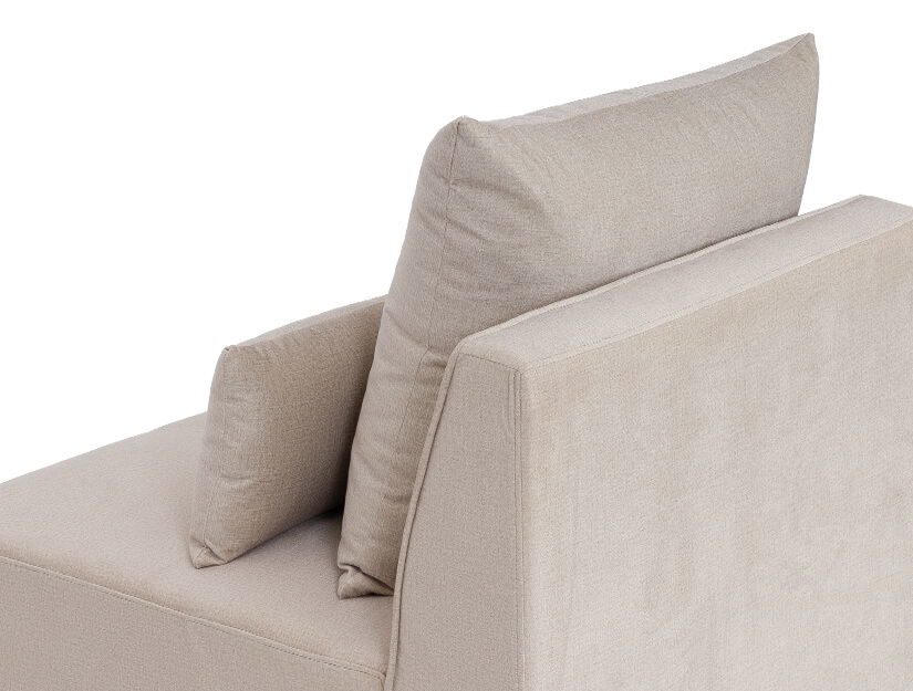 Intricate and elegant piping details outline the seat.