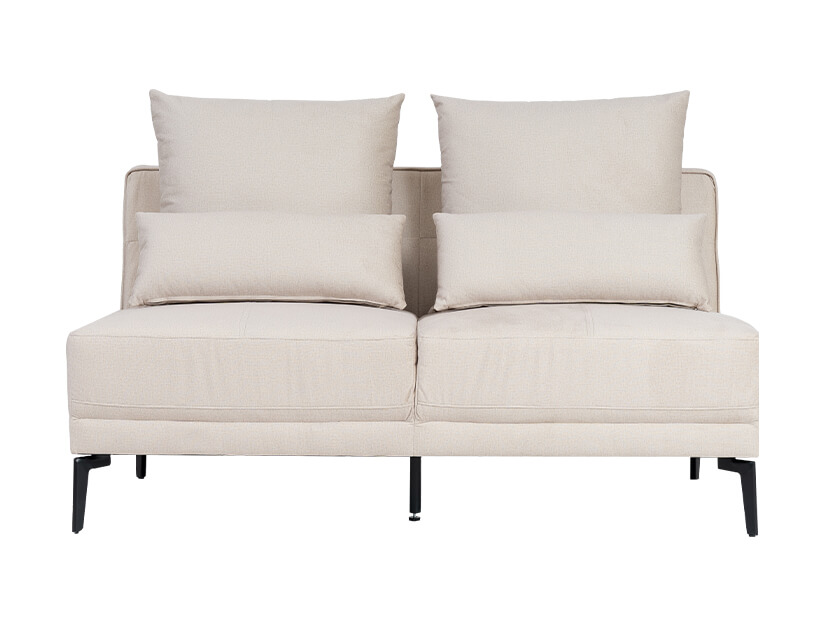 2 seater sofa without armrest. Premium look and feel.