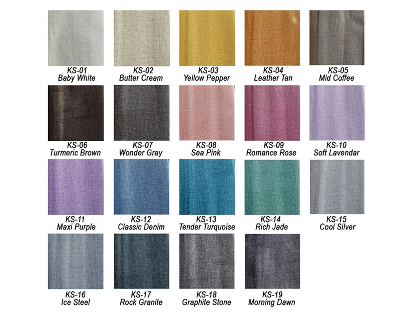 The color options of the Emilia Sofa (Water & Stain Resistant Fabric)