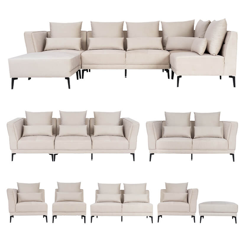Modular seats. Configure the sofa however you like to best suit your needs. Flexible and functional.