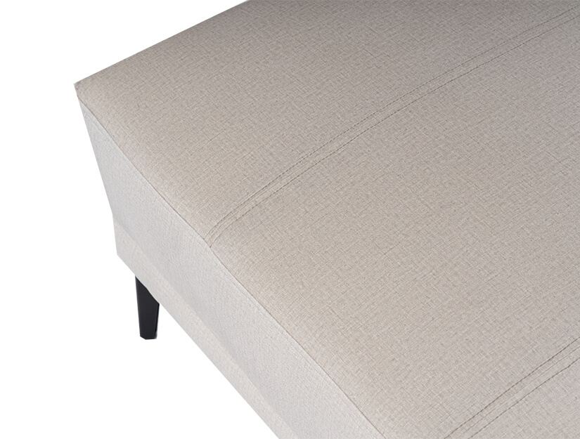 Upholstered in stain, water and abrasion resistant velvet. Easy to maintain.