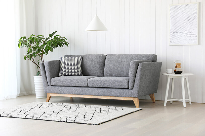 Calm and collected. Heather Grey upholstery creates a down-to-earth atmosphere to your space.
